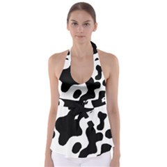 Cow Pattern Babydoll Tankini Top by Wegoenart