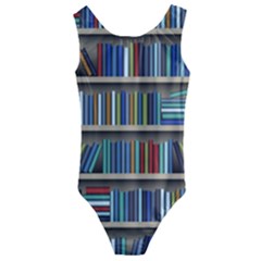 Bookshelf Kids  Cut-out Back One Piece Swimsuit by Wegoenart