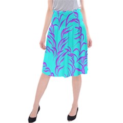 Branches Leaves Colors Summer Midi Beach Skirt by Wegoenart