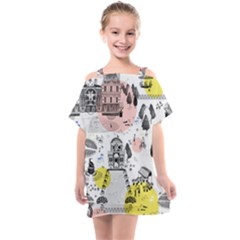 The Park  Pattern Design Kids  One Piece Chiffon Dress