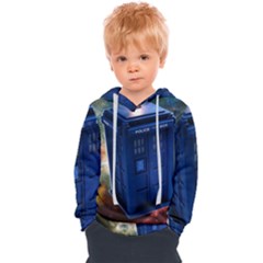 The Police Box Tardis Time Travel Device Used Doctor Who Kids  Overhead Hoodie by Jancukart