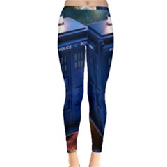 The Police Box Tardis Time Travel Device Used Doctor Who Inside Out Leggings