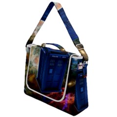 The Police Box Tardis Time Travel Device Used Doctor Who Box Up Messenger Bag by Jancukart