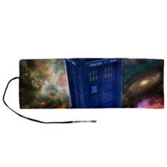 The Police Box Tardis Time Travel Device Used Doctor Who Roll Up Canvas Pencil Holder (m)