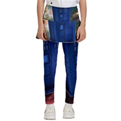The Police Box Tardis Time Travel Device Used Doctor Who Kids  Skirted Pants by Jancukart