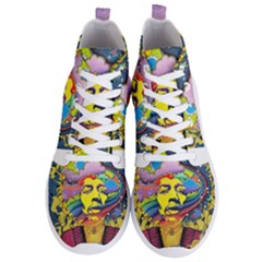 Psychedelic Rock Jimi Hendrix Men s Lightweight High Top Sneakers by Jancukart