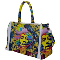 Psychedelic Rock Jimi Hendrix Duffel Travel Bag by Jancukart