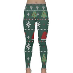 Beautiful Knitted Christmas Xmas Pattern Lightweight Velour Classic Yoga Leggings by Jancukart