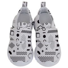 Pattern Hipster Abstract Form Geometric Line Variety Shapes Polka Dots Fashion Style Seamless Kids  Velcro No Lace Shoes