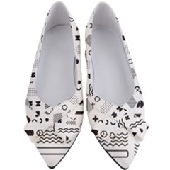 Pattern Hipster Abstract Form Geometric Line Variety Shapes Polka Dots Fashion Style Seamless Women s Bow Heels