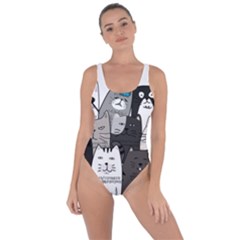 Cute Cat Hand Drawn Cartoon Style Bring Sexy Back Swimsuit by Jancukart