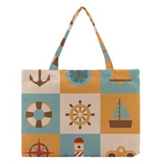 Nautical-elements-collection Medium Tote Bag by Jancukart