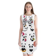 Playing-pandas-cartoons Sleeveless Chiffon Dress   by Jancukart