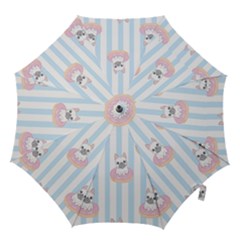 French-bulldog-dog-seamless-pattern Hook Handle Umbrellas (Large)