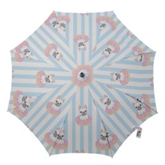 French-bulldog-dog-seamless-pattern Hook Handle Umbrellas (Small)
