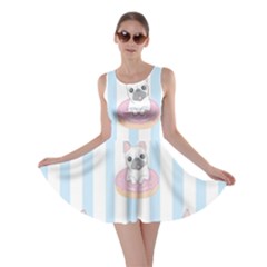 French-bulldog-dog-seamless-pattern Skater Dress