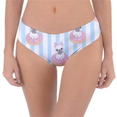 French-bulldog-dog-seamless-pattern Reversible Classic Bikini Bottoms