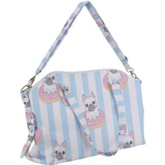 French-bulldog-dog-seamless-pattern Canvas Crossbody Bag