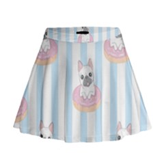 French-bulldog-dog-seamless-pattern Mini Flare Skirt