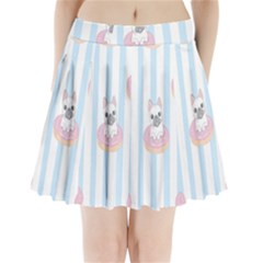 French-bulldog-dog-seamless-pattern Pleated Mini Skirt by Jancukart