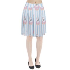 French-bulldog-dog-seamless-pattern Pleated Skirt