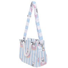 French-bulldog-dog-seamless-pattern Rope Handles Shoulder Strap Bag