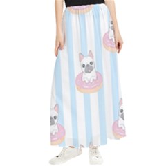 French-bulldog-dog-seamless-pattern Maxi Chiffon Skirt