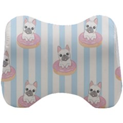 French-bulldog-dog-seamless-pattern Head Support Cushion