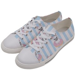 French-bulldog-dog-seamless-pattern Men s Low Top Canvas Sneakers