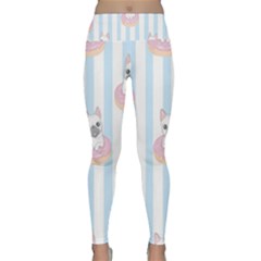 French-bulldog-dog-seamless-pattern Lightweight Velour Classic Yoga Leggings