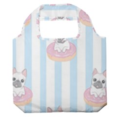 French-bulldog-dog-seamless-pattern Premium Foldable Grocery Recycle Bag