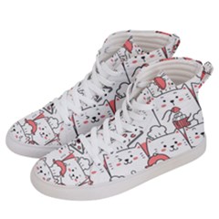 Cute-cat-chef-cooking-seamless-pattern-cartoon Men s Hi-top Skate Sneakers by Jancukart