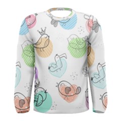 Cartoon-bird-cute-doodle-bird Men s Long Sleeve Tee