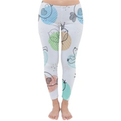 Cartoon-bird-cute-doodle-bird Classic Winter Leggings