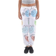 Cartoon-bird-cute-doodle-bird Women s Jogger Sweatpants