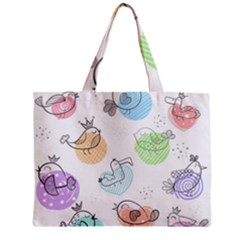 Cartoon-bird-cute-doodle-bird Zipper Mini Tote Bag