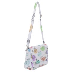 Cartoon-bird-cute-doodle-bird Shoulder Bag with Back Zipper