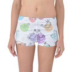 Cartoon-bird-cute-doodle-bird Boyleg Bikini Bottoms