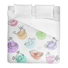 Cartoon-bird-cute-doodle-bird Duvet Cover (full/ Double Size)