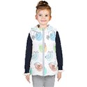 Cartoon-bird-cute-doodle-bird Kids  Hooded Puffer Vest View1