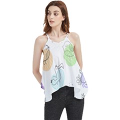 Cartoon-bird-cute-doodle-bird Flowy Camisole Tank Top