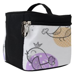 Cartoon-bird-cute-doodle-bird Make Up Travel Bag (Small)