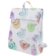 Cartoon-bird-cute-doodle-bird Flap Top Backpack