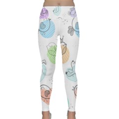 Cartoon-bird-cute-doodle-bird Lightweight Velour Classic Yoga Leggings