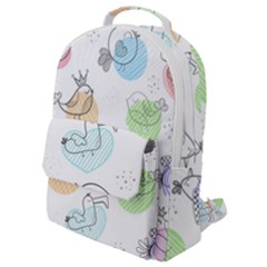 Cartoon-bird-cute-doodle-bird Flap Pocket Backpack (Small)