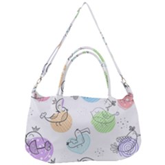 Cartoon-bird-cute-doodle-bird Removal Strap Handbag