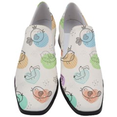 Cartoon-bird-cute-doodle-bird Women Slip On Heel Loafers