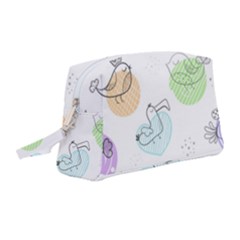 Cartoon-bird-cute-doodle-bird Wristlet Pouch Bag (Medium)