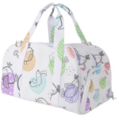 Cartoon-bird-cute-doodle-bird Burner Gym Duffel Bag