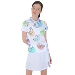 Cartoon-bird-cute-doodle-bird Women s Polo Tee